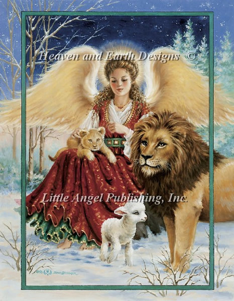 Angel Lion and Lamb - Click Image to Close